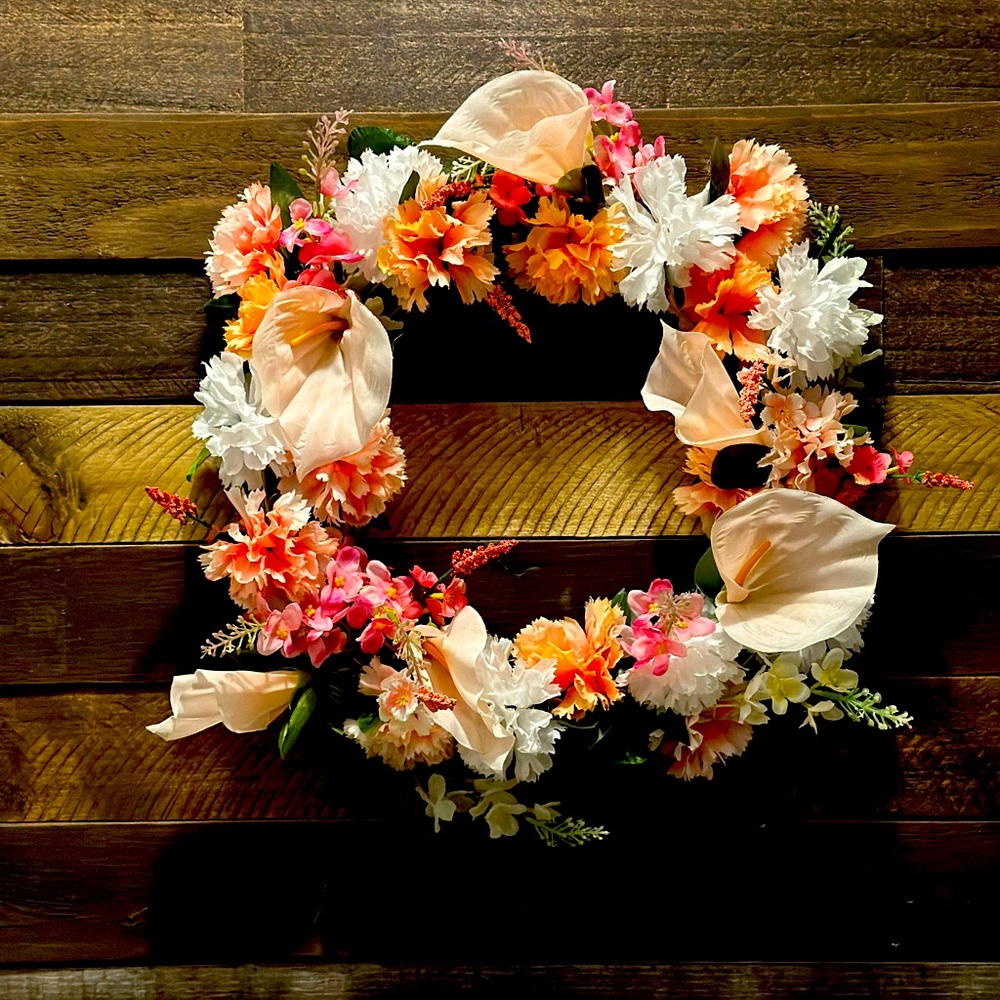 Beautiful Handcrafted Floral Wreath • Perfect Gift Year Round